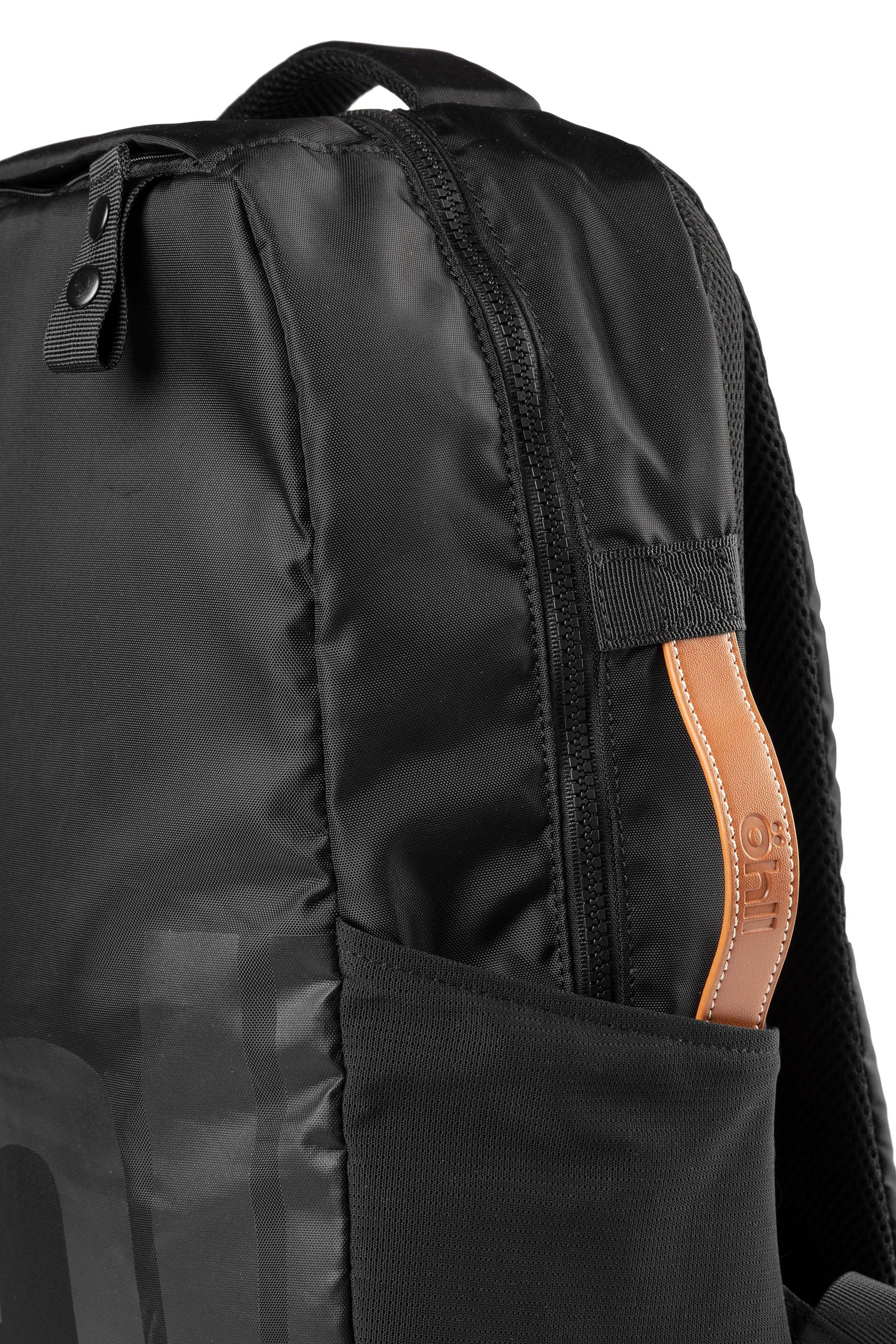 Öhll Backpack Black Leather handle and helmet loop
